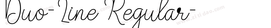 Duo-Line Regular字体转换